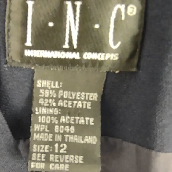 I.N.C. International Concepts Women V-Neck Sleeveless Black Sheath Dress Size 12 - Picture 9 of 10